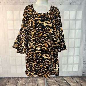 Ashley Stewart nwt leopard Print Blouse Top Size 18/20